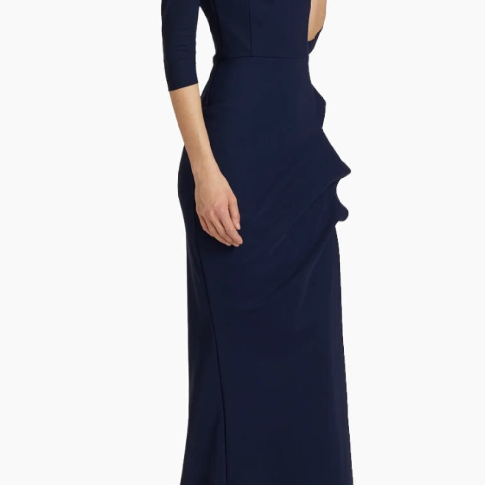 Chiara Boni La Petite Robe Kate Slit-Detail Boatneck Gown